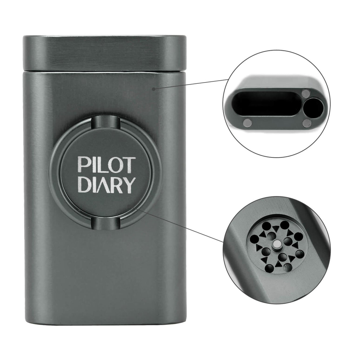 One Hitter Dugout With Grinder - Discreet Smoker