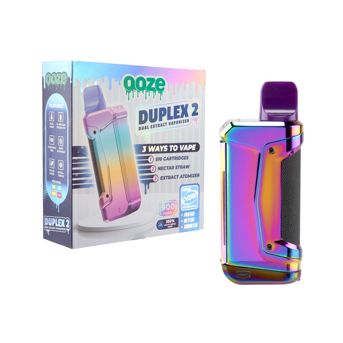 Ooze Duplex 2 Vaporizer– 900 mAh C-Core - Discreet Smoker