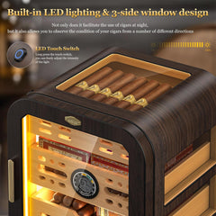Cigar Cabinet & Cigar Box Lighter Set