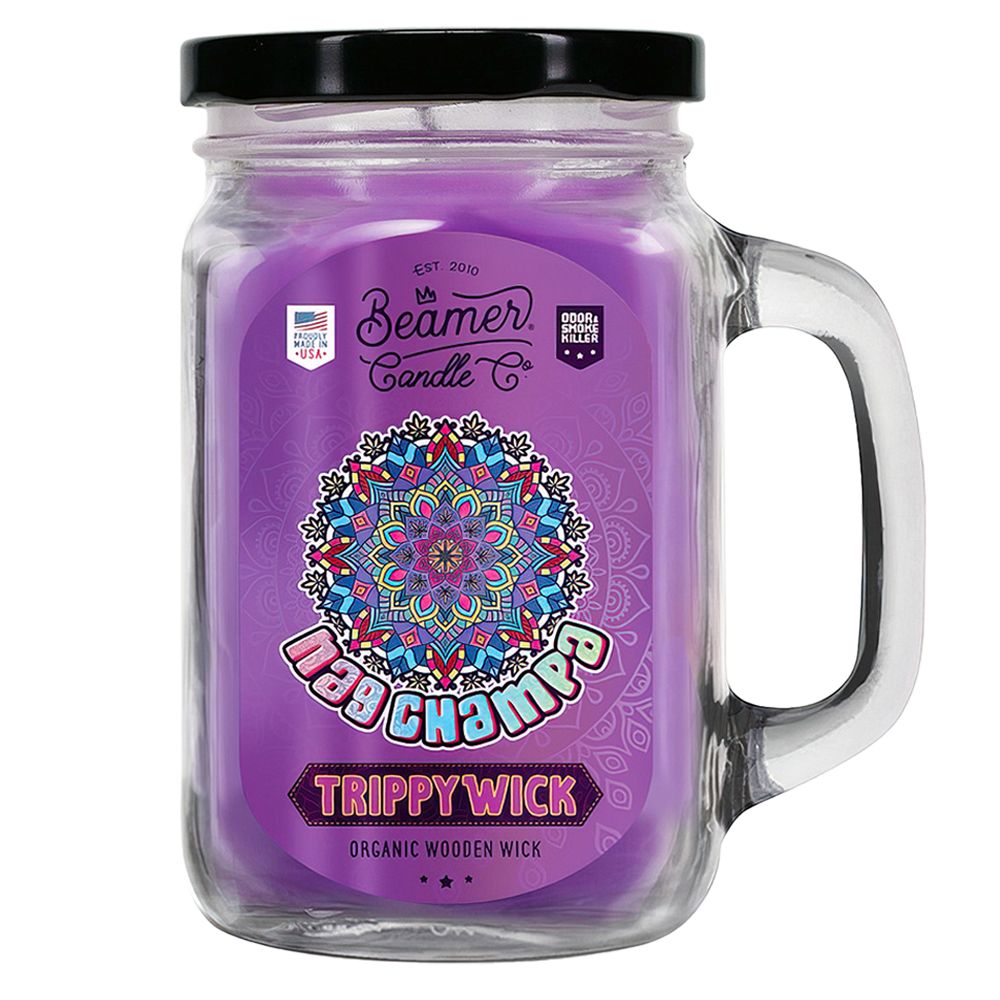 Beamer Candle Co. Trippy Wick Collection Mason Jar Candle | 12oz - Discreet Smoker