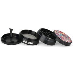 Pulsar Artist Series Metal Grinder - Symbolic Tiles / 4pc / 2.5" - Discreet Smoker