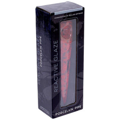Kush RX Red Reactive Glaze Ceramic Hand Pipe - 7.5"" - Discreet Smoker