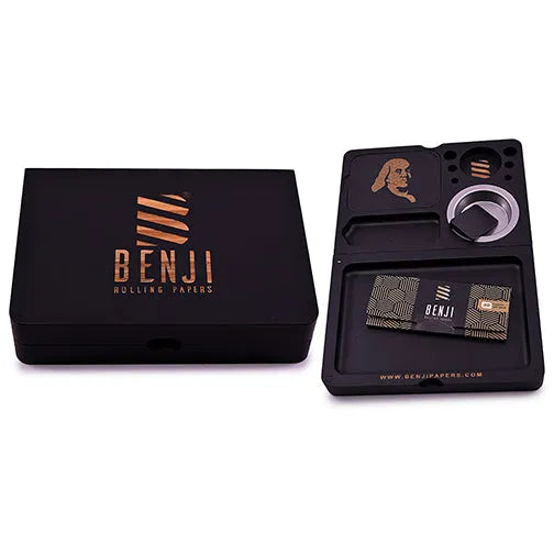 Benji - Bankroll Mini Bamboo Tray Kit - Discreet Smoker