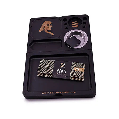 Benji - Bankroll Mini Bamboo Tray Kit - Discreet Smoker