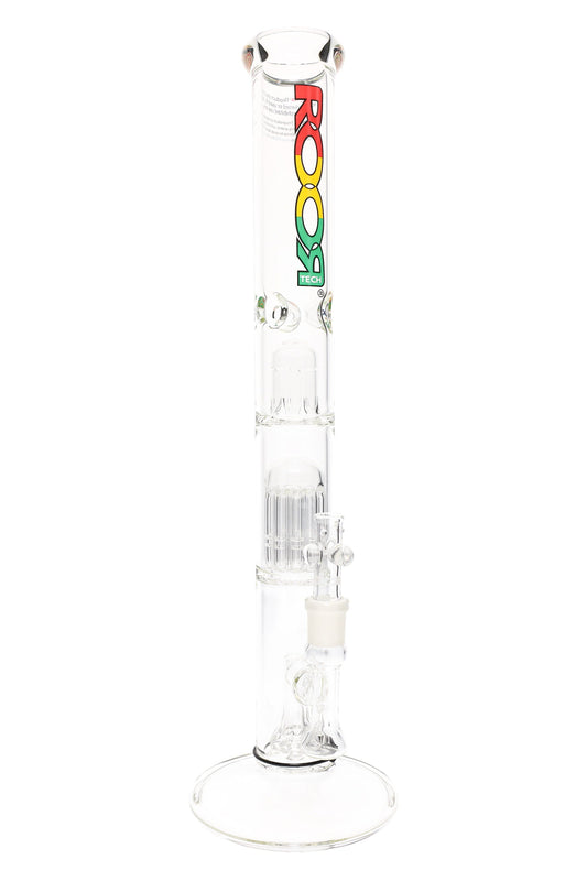 ROOR Tech Stemless Straight Tube Bong – Multi Percs – 18″ – 5 mm - Discreet Smoker