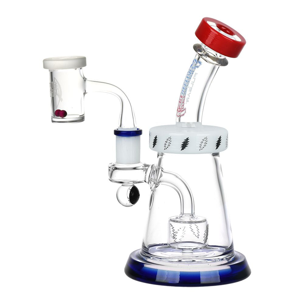 Grateful Dead x Pulsar Lightning Bell Dab Rig Set - 7.5" / 14mm F - Discreet Smoker