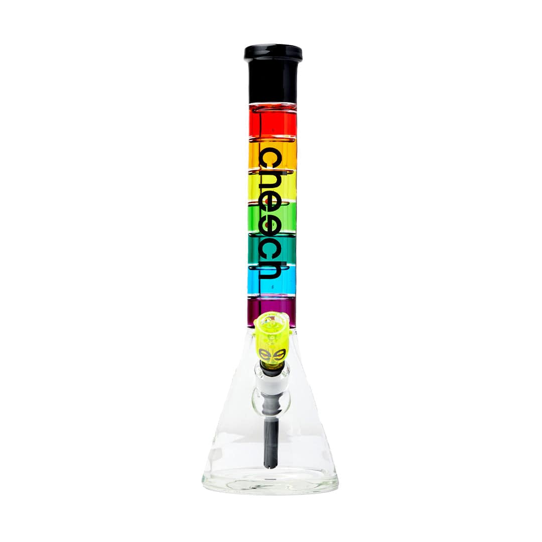 Cheech Glass 18" Rainbow Glycerin Water Pipe - Discreet Smoker