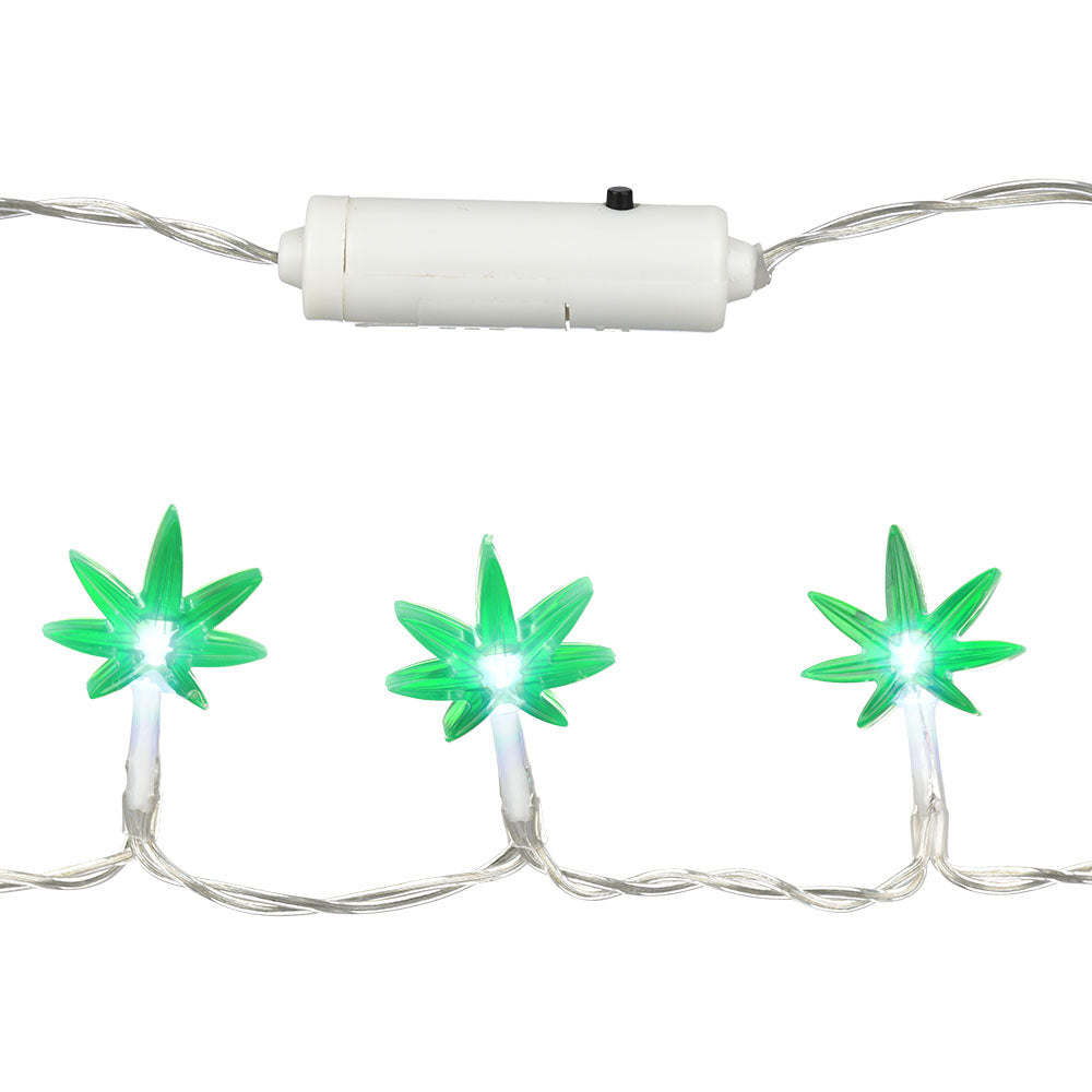 Pulsar LED Hemp Leaf Necklace - 36" - Discreet Smoker