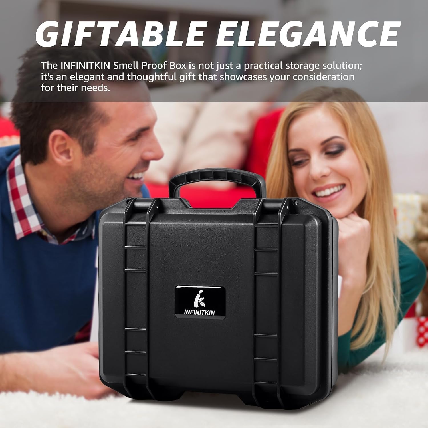 INFINITKIN Smell Proof Box Large Airtight Storage Box with Lock