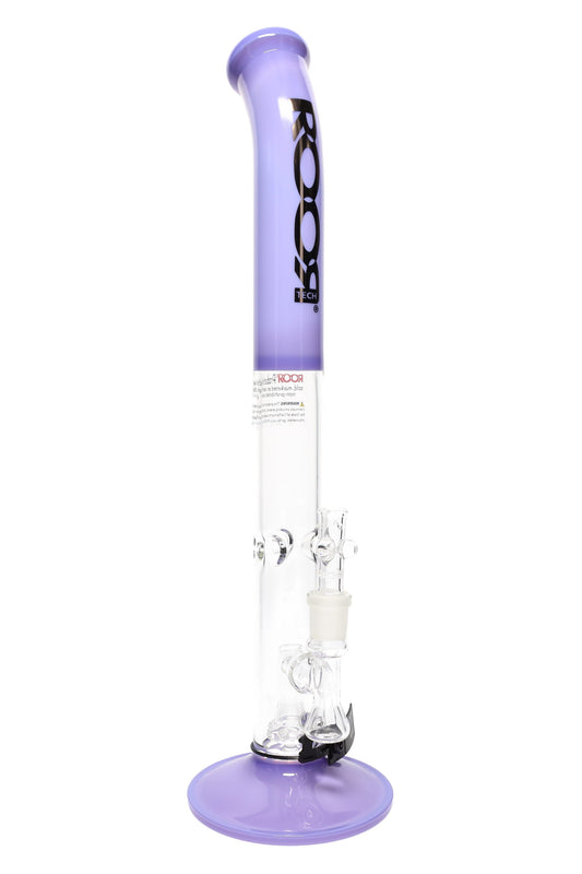 ROOR Tech Bent-Neck Stemless Straight Tube Bong – 18″ - Discreet Smoker