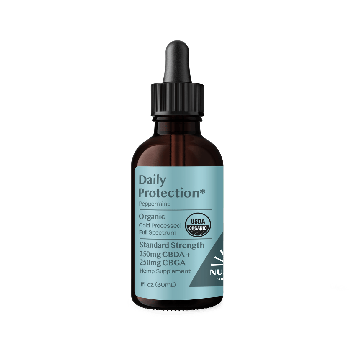 Organic CBGA+CBDA Daily Protection* Drops 250mg+250mg Peppermint - Discreet Smoker