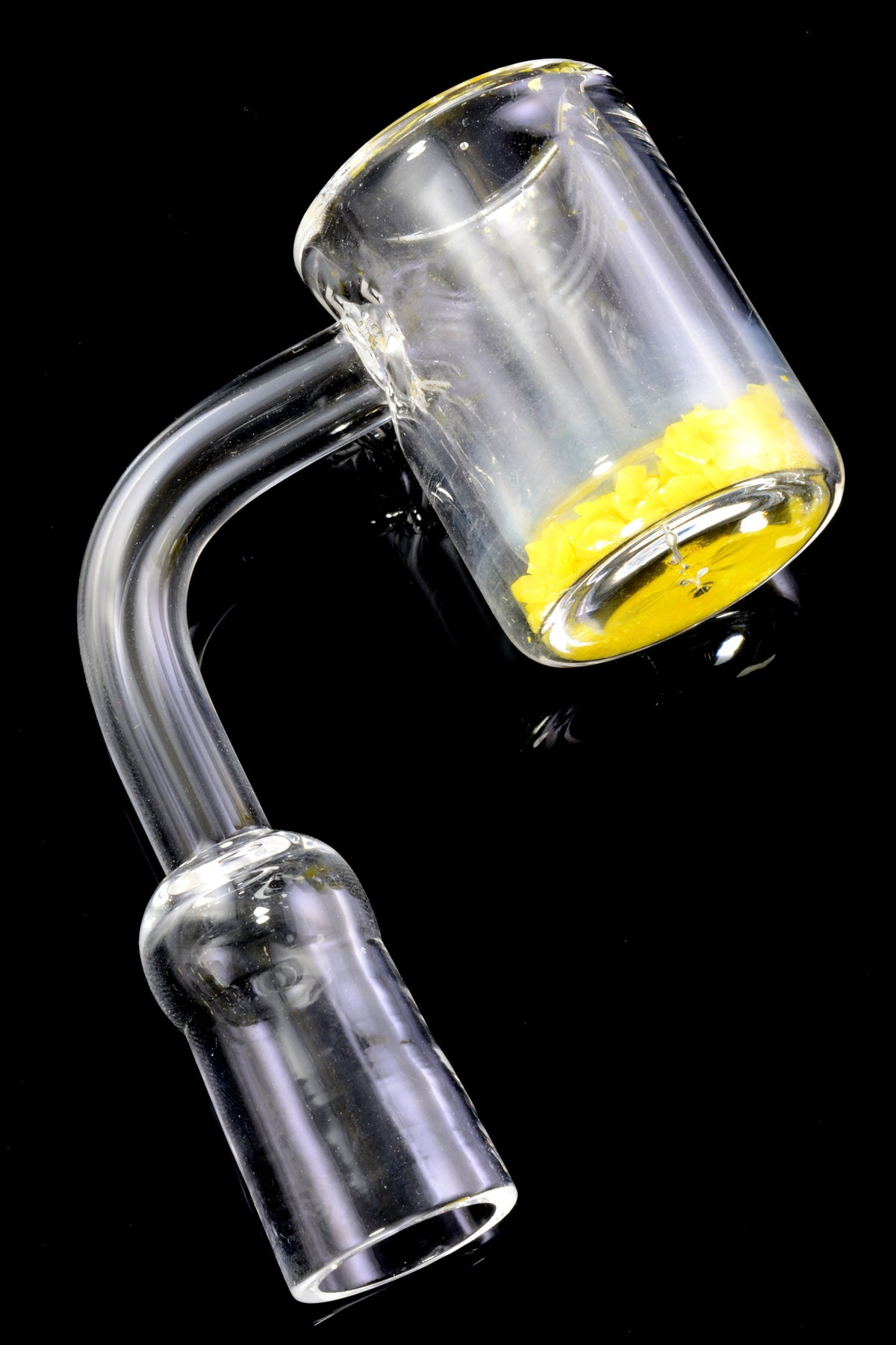 Quartz 14.5 mm Male 90° Thermochromic Banger – Domeless - Discreet Smoker