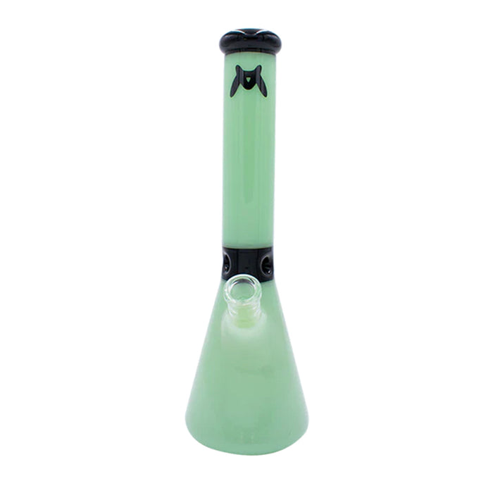 MAV 13.5" Mini Zebra Beaker Water Pipe, Black Seafoam