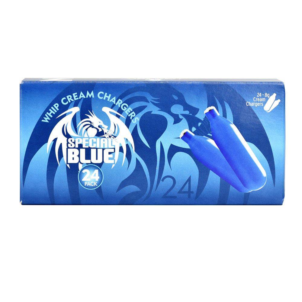 Special Blue Cream Chargers | 24pc Box - Discreet Smoker