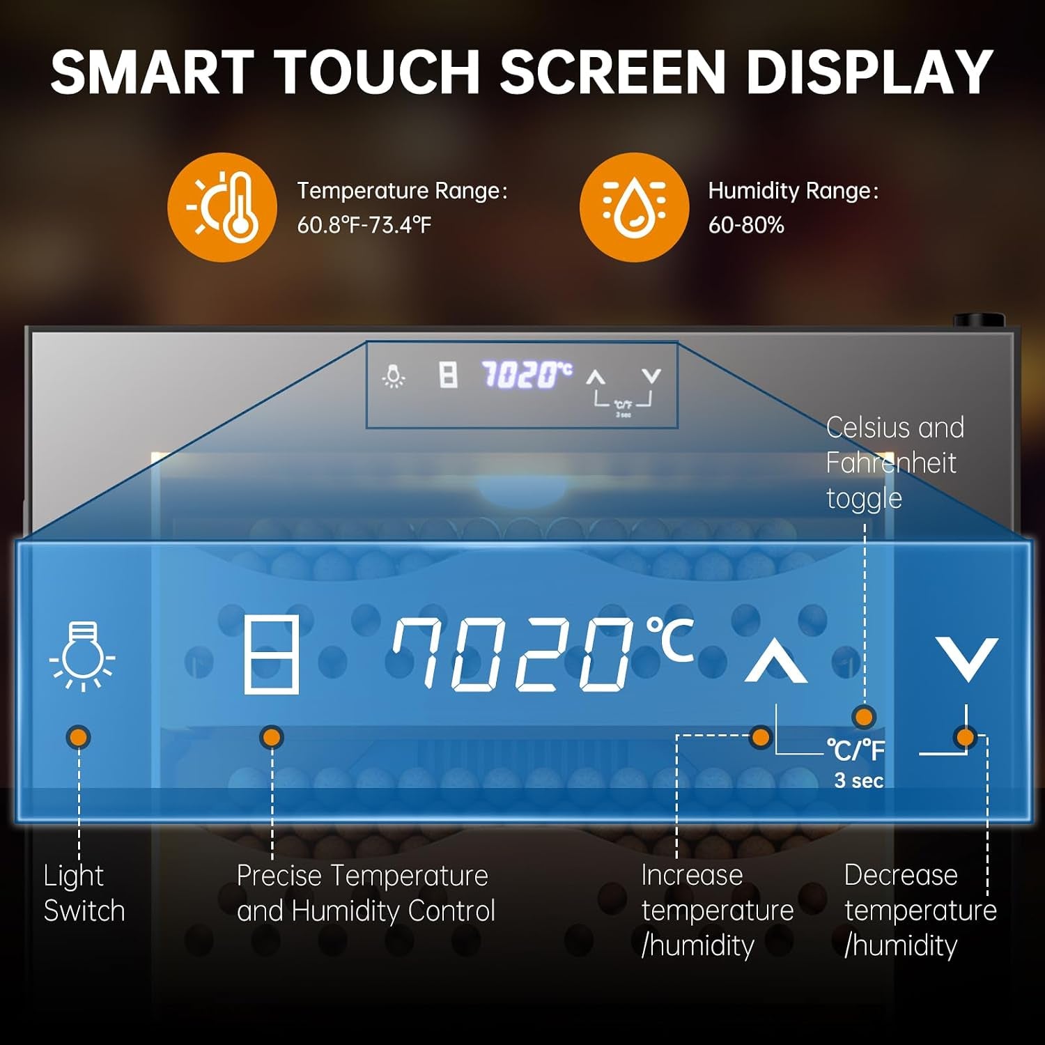 50L Electric Cigar Humidor Cabinet with 3 Cedar Wood Shelves for 300 Counts, Humidity Temperature Control, Heating & Cooling Humidor Electric Cigar Humidor Cabinet with Water Tank, Gift for Men