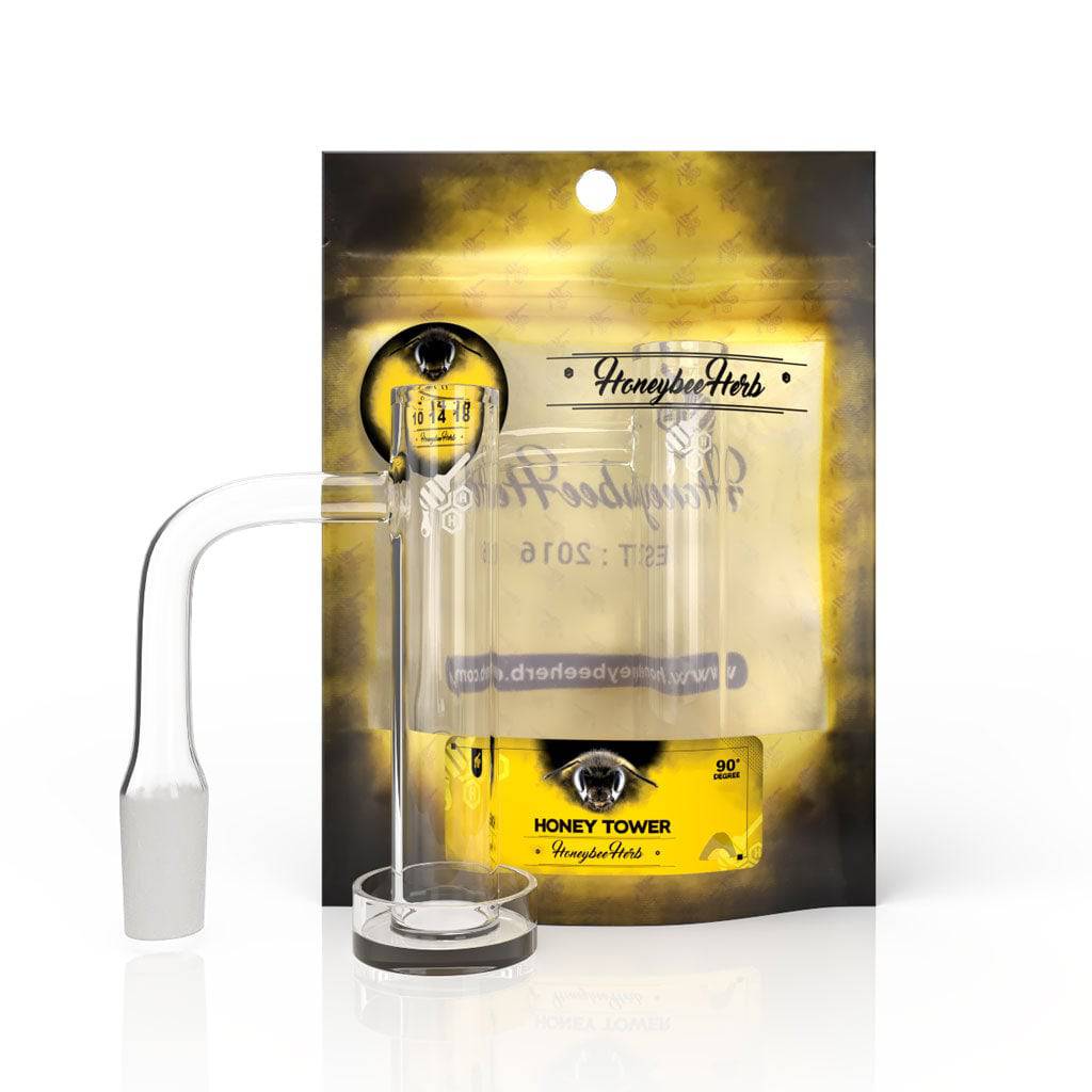 HONEY TOWER QUARTZ BANGER - 90° DEGREE | YL - Discreet Smoker