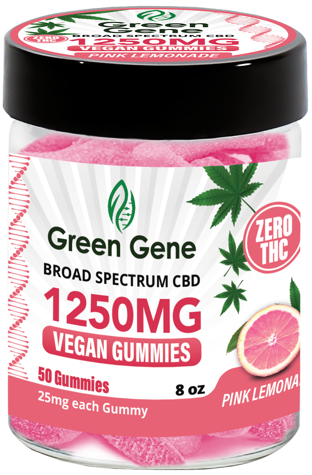 Green Genie CBD Vegan Pectin Infused Gummies w/ B12 Vitamins (625MG - 2500MG)