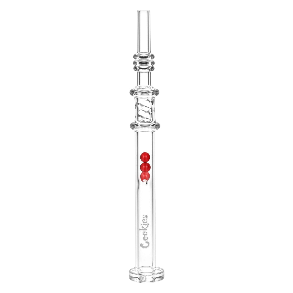 Cookies Honey Twist Glass Dab Straw w/ Integrated Tip - Discreet Smoker