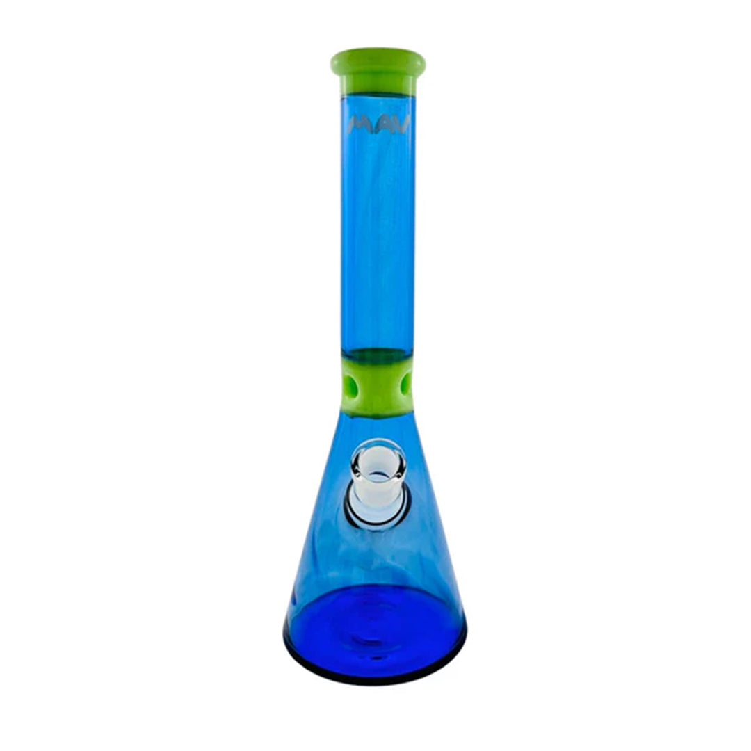 MAV 13.5" Mini Zebra Beaker Water Pipe - Discreet Smoker