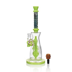 High Society | Jupiter Premium Wig Wag Waterpipe (Slime Green) - Discreet Smoker