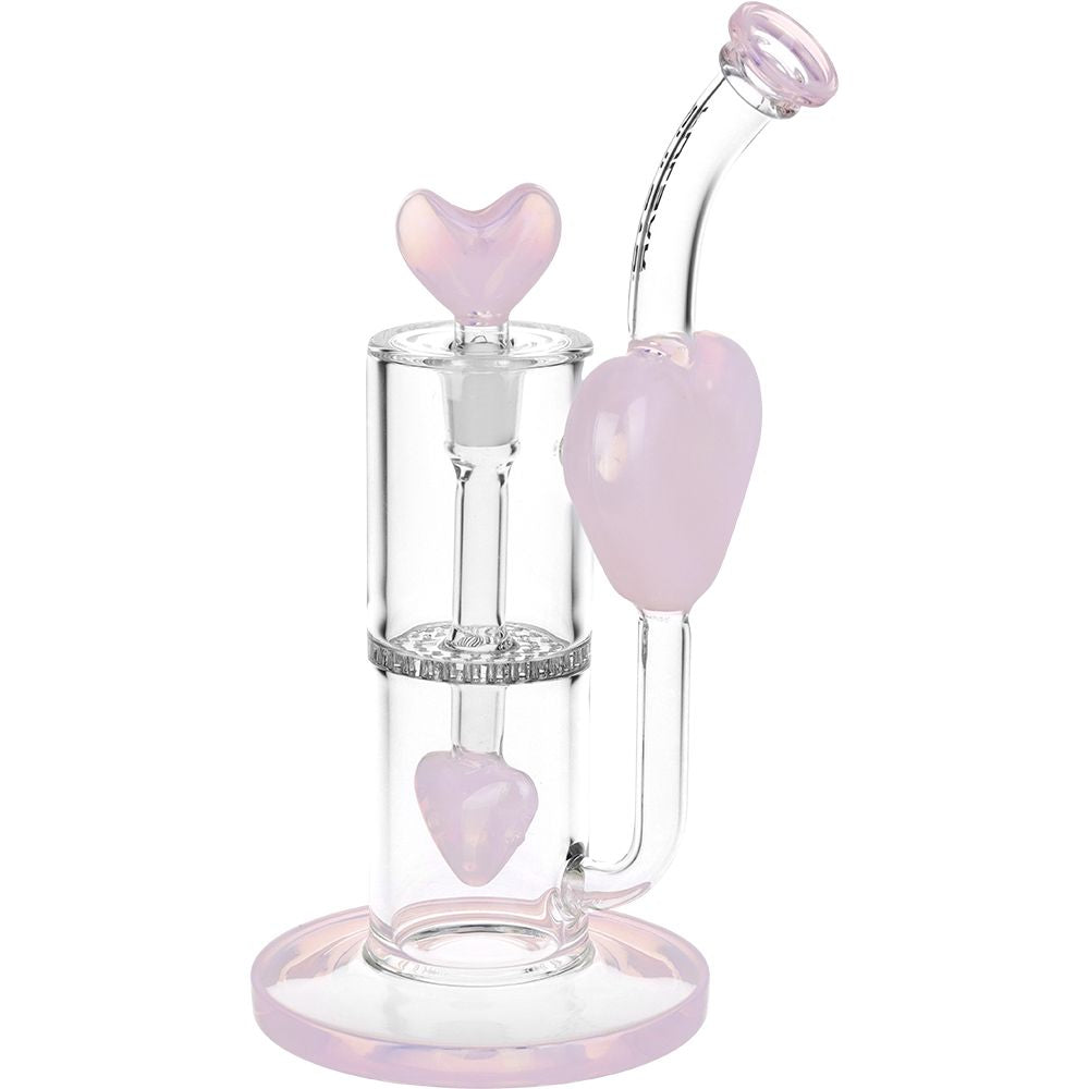Pulsar Hearts on Hearts Recycler Water Pipe - 8.25" / 14mm F - Discreet Smoker