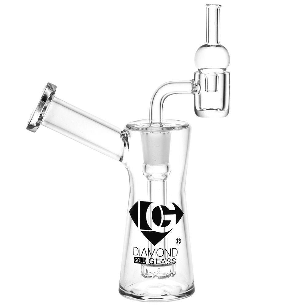 Diamond Glass Rong Mini Dab Rig - 5.25" / 14mm F - Discreet Smoker