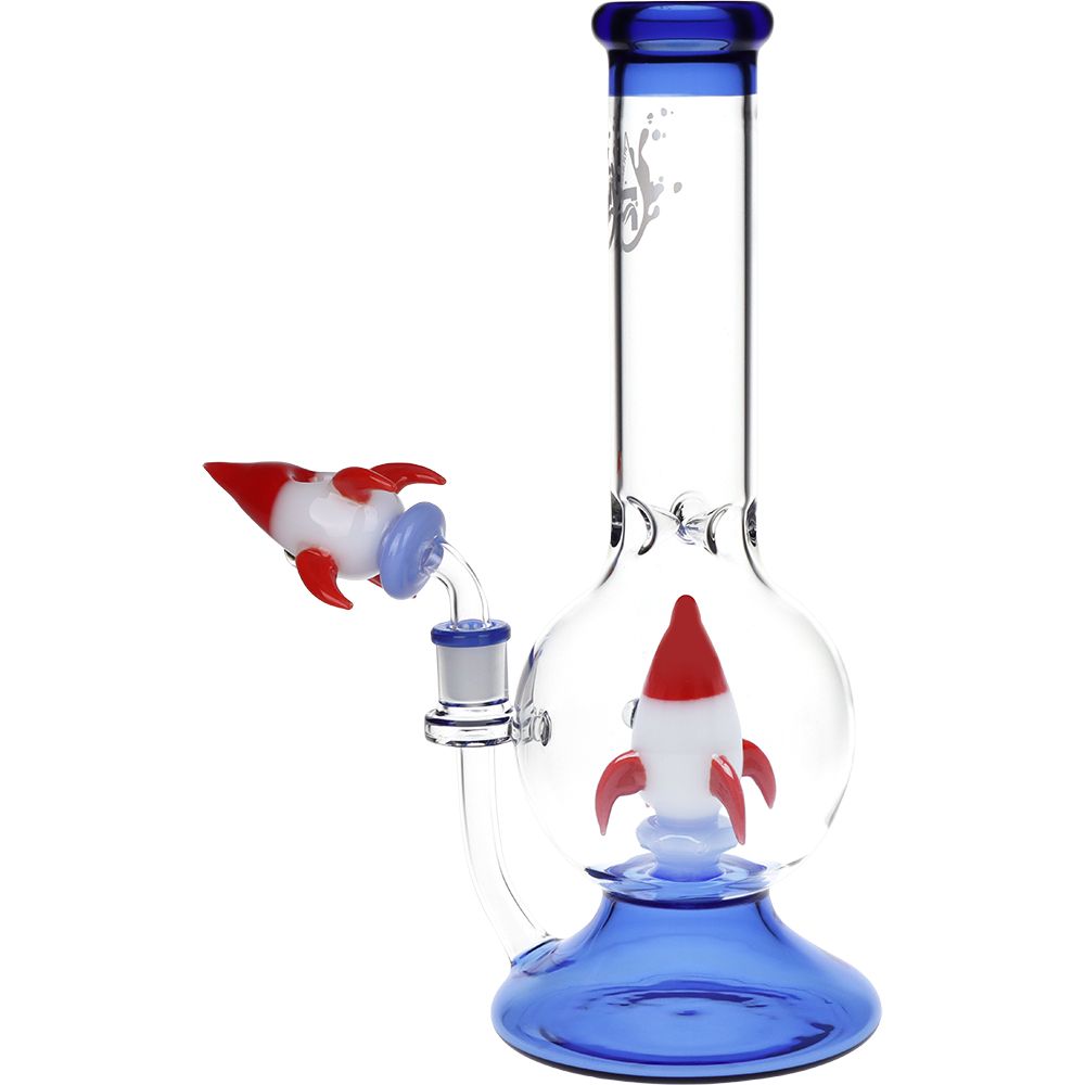 Pulsar Rocketship Glass Water Pipe - 12" / 14mm F - Discreet Smoker