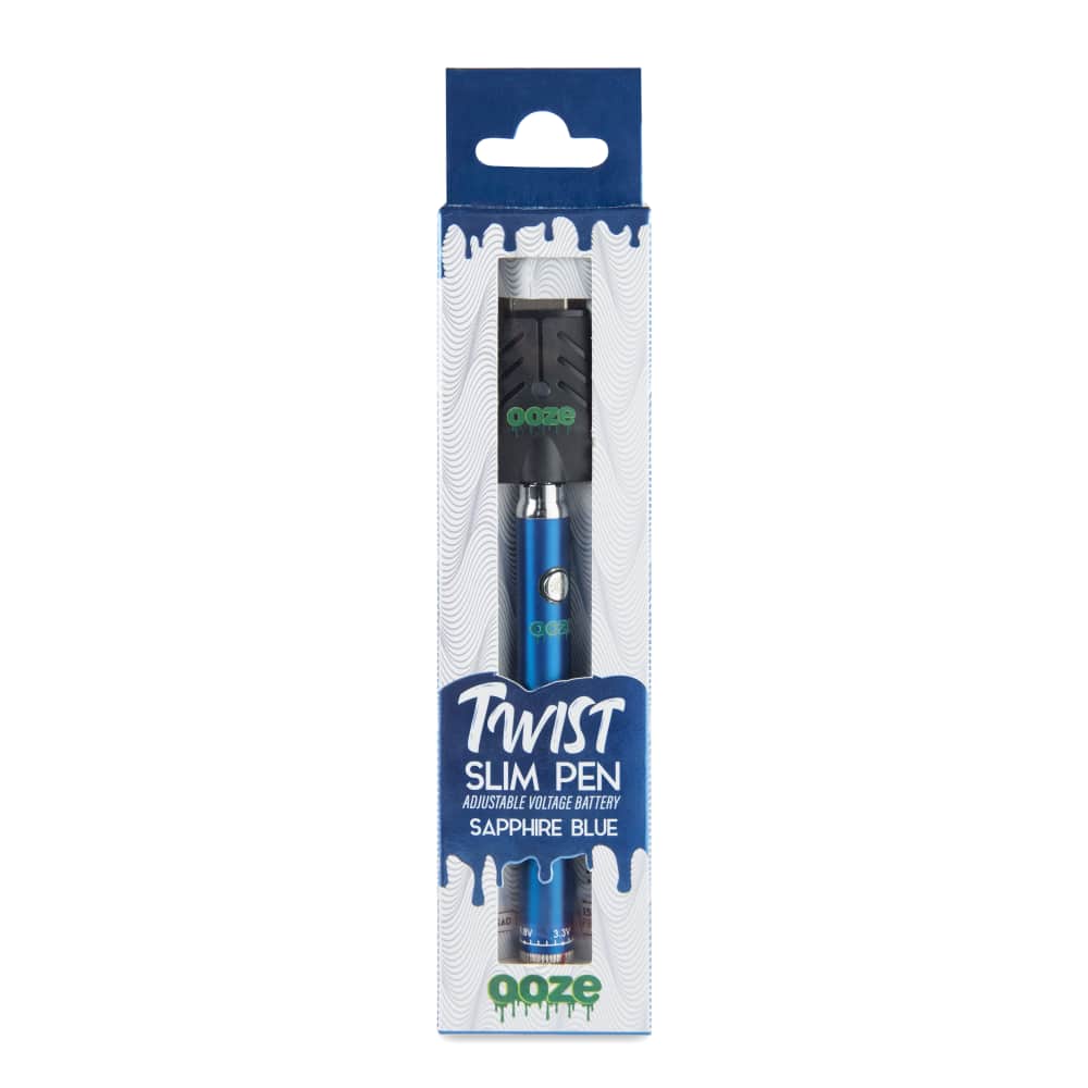 Ooze Slim Twist 510 Thread 320 mAh CBD Vape Pen Battery + USB Charger - Discreet Smoker