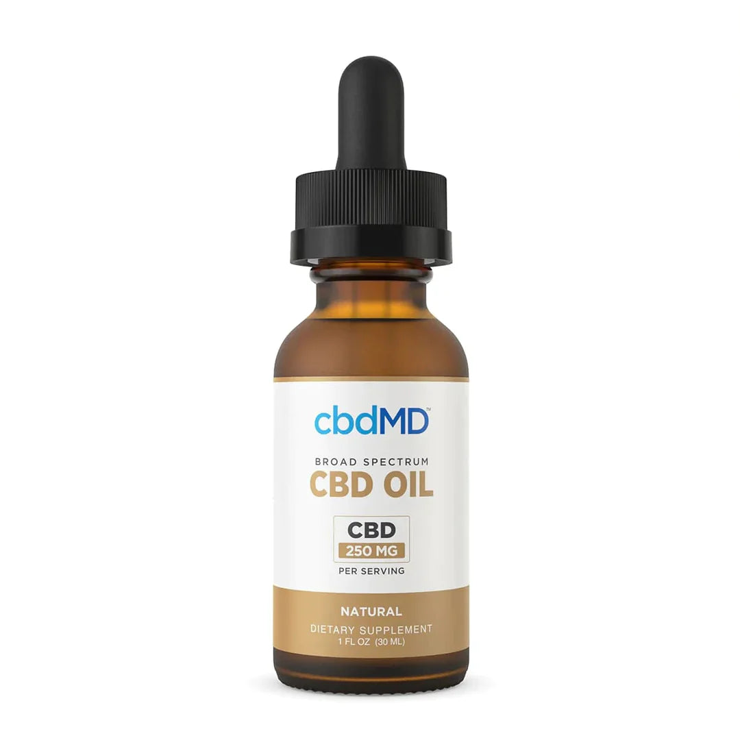 Broad Spectrum CBD Oil Tincture Drops - Natural Flavor (750MG - 7500MG)