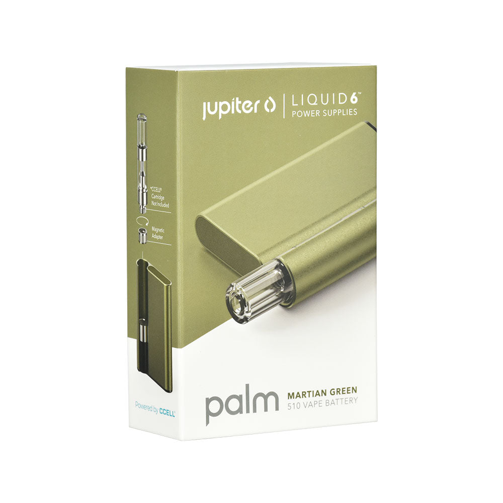 Jupiter Palm Cartridge Battery - 2" / 500mAh / Green - Discreet Smoker