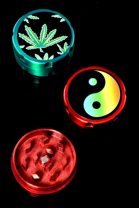Metal 2-Part Herb Grinder “Pocket Zen” – 1¼″ – Assorted