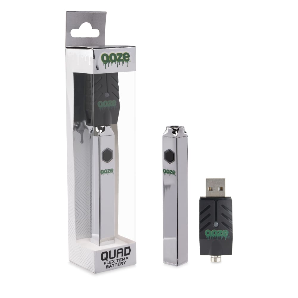 Ooze Quad 510 Thread 500 mAh Square Vape Pen Battery - Discreet Smoker