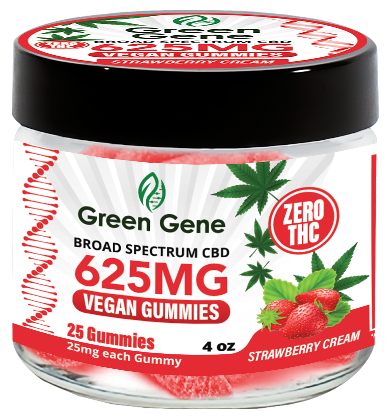 Green Genie CBD Vegan Pectin Infused Gummies w/ B12 Vitamins (625MG - 2500MG)