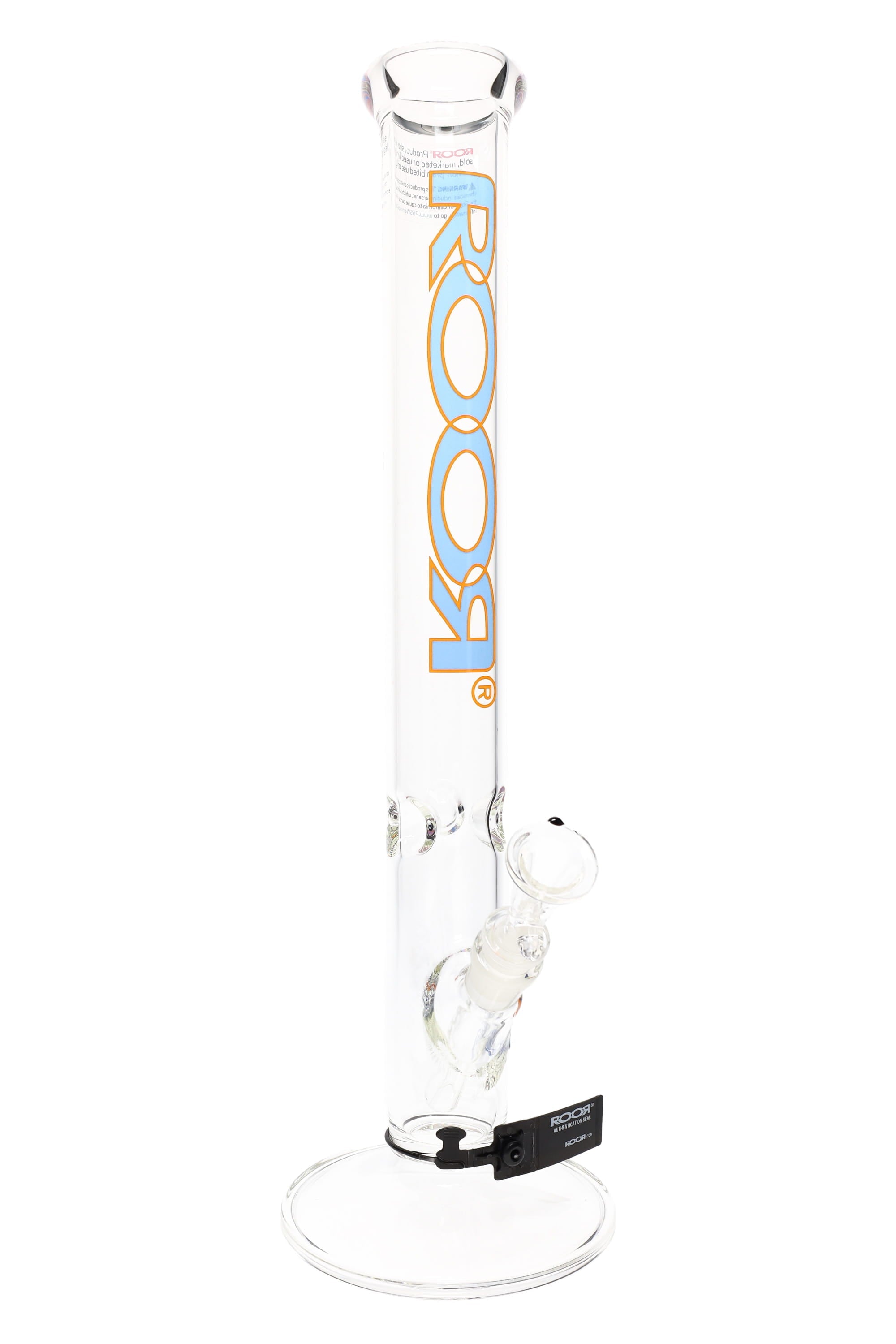 ROOR 18" Straight Shooter – 5 mm Glass-on-Glass Tube with Ice Pinch - Discreet Smoker