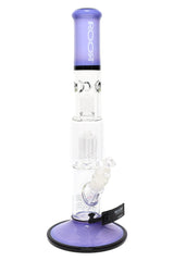 ROOR Tech 15" Multicolor Straight Tube Bong with Tree Perc – Glass-on-Glass - Discreet Smoker