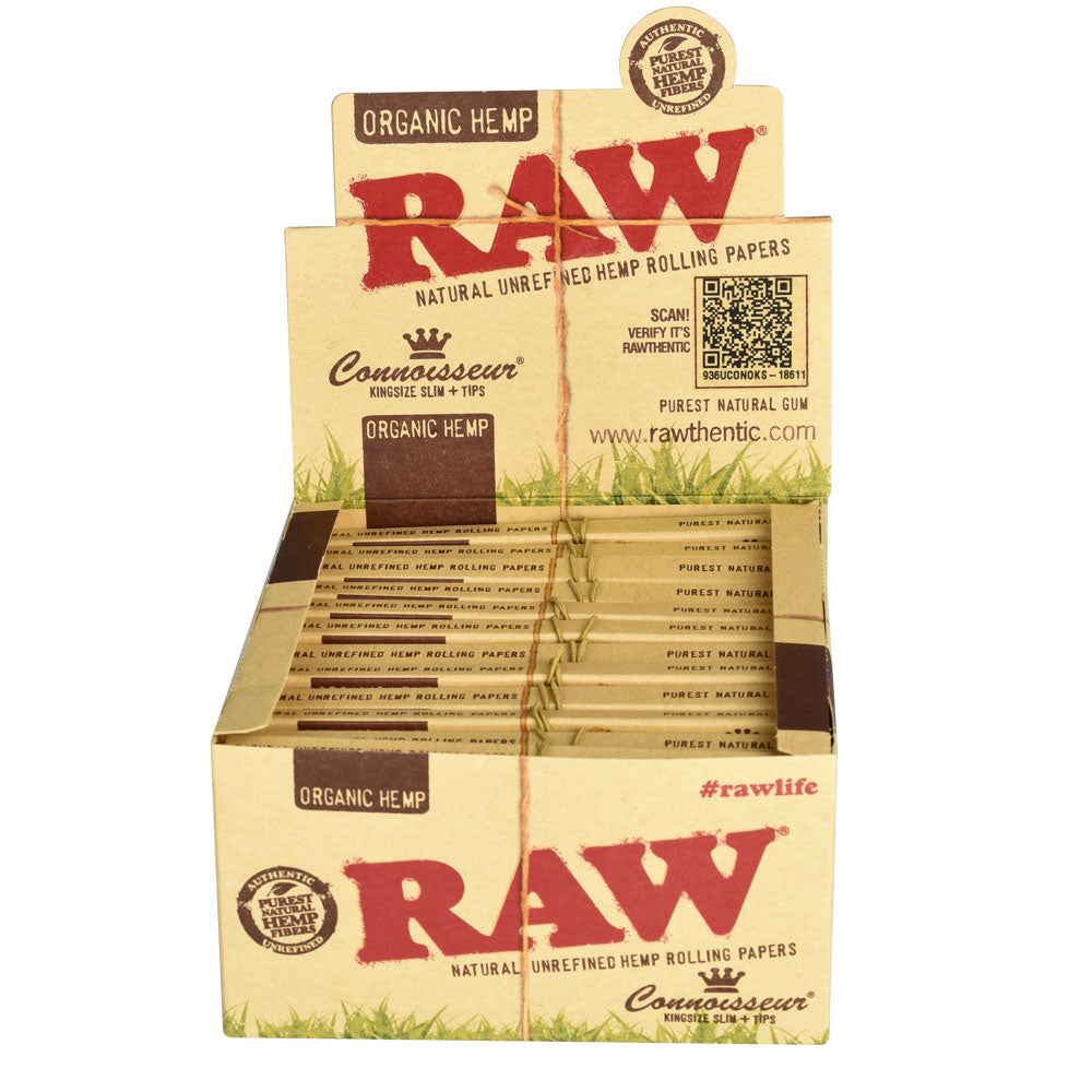 RAW Organic Connoisseur Rolling Papers | Kingsize - Discreet Smoker