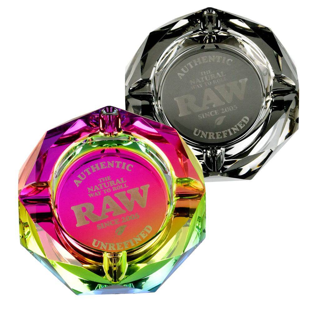 RAW Prism Glass Ashtray | 4.5" - Discreet Smoker