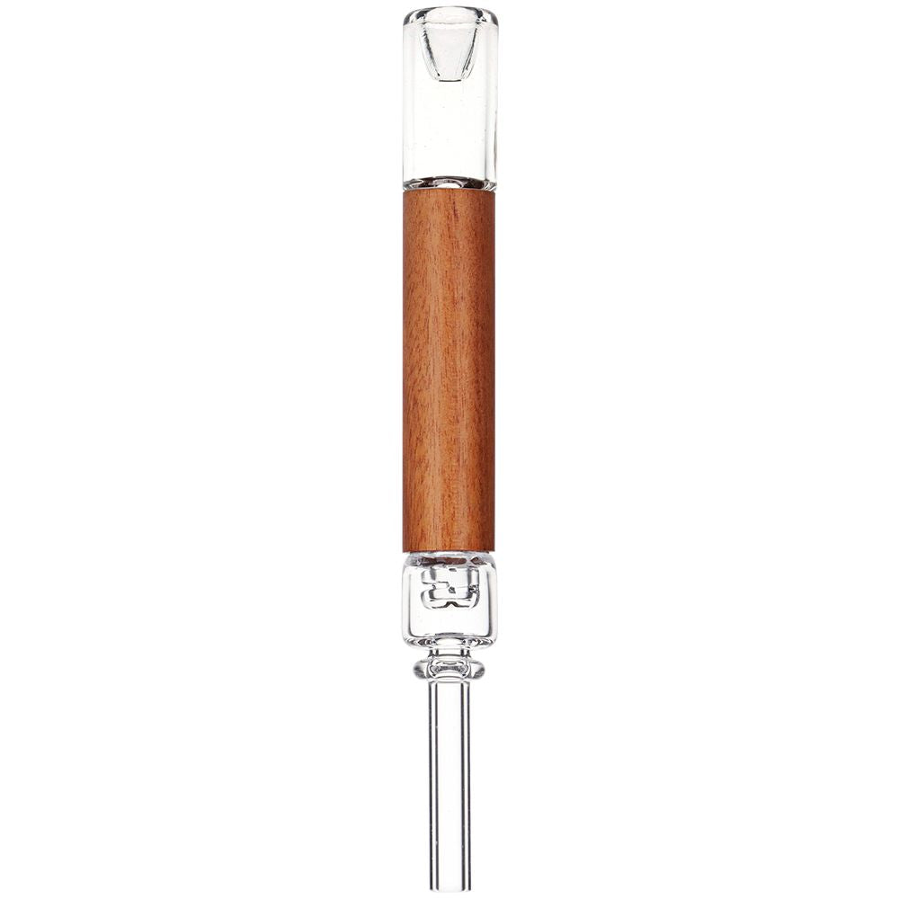 Pulsar Quartz & Rosewood Deco Dab Straw - 5.75" - Discreet Smoker