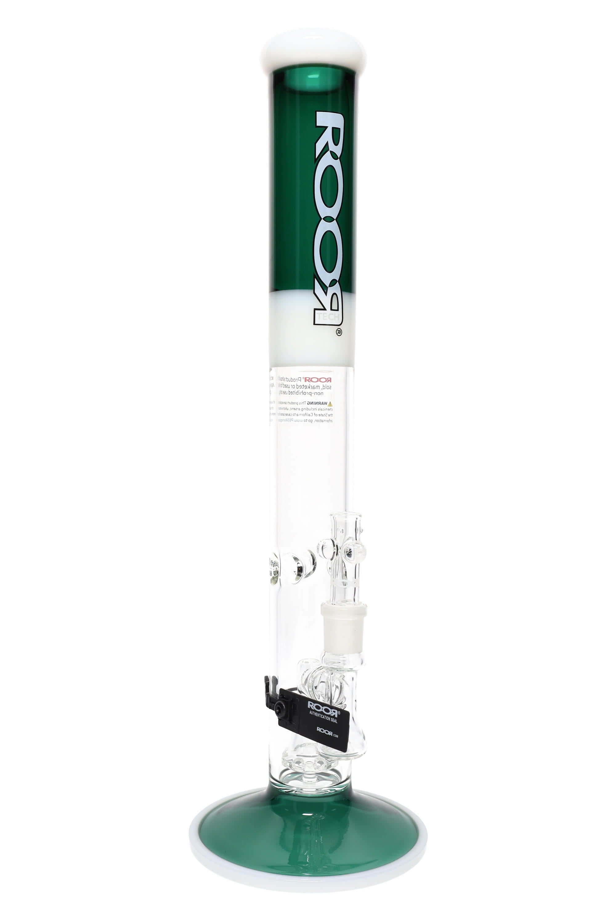 ROOR Tech 18″ Colored Straight Tube with Showerhead Perc – 5 mm Thick - Discreet Smoker
