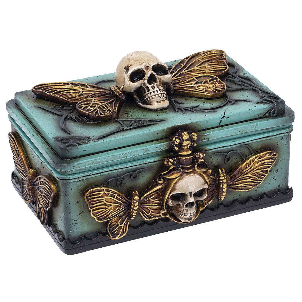 Fujima Death's Head Moth Sarcophagus Resin Stash Box - 5.5"x 4" - Discreet Smoker