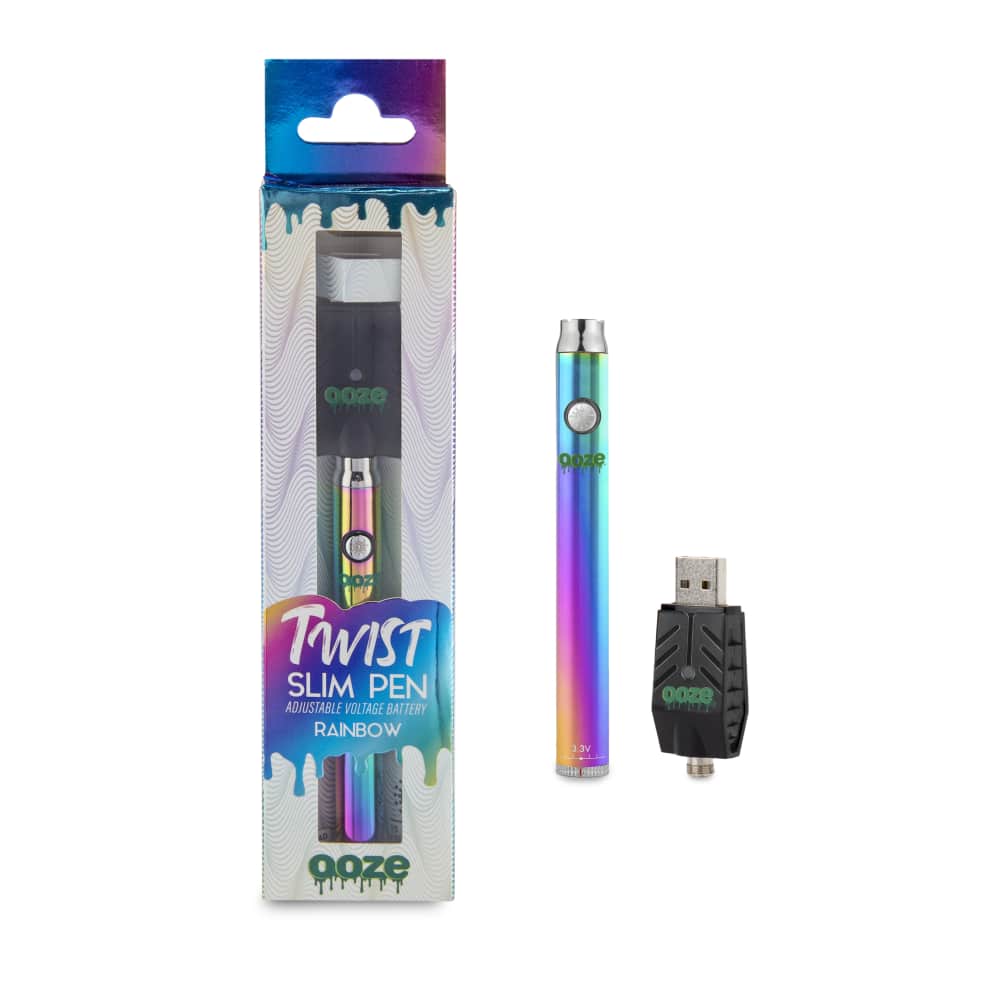 Ooze Slim Twist 510 Thread 320 mAh CBD Vape Pen Battery + USB Charger - Discreet Smoker