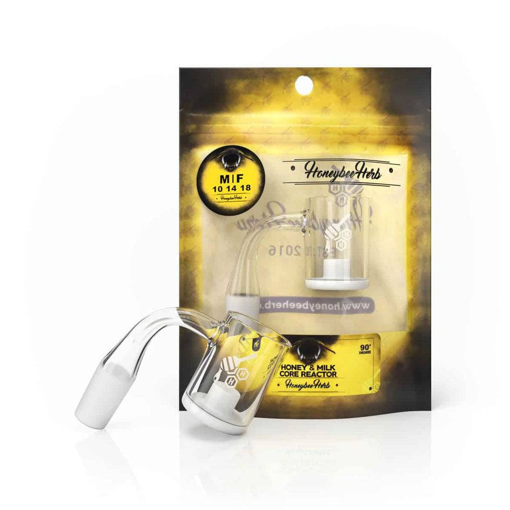 HONEY & MILK CORE REACTOR QUARTZ BANGER - 90° DEGREE | YL - Discreet Smoker