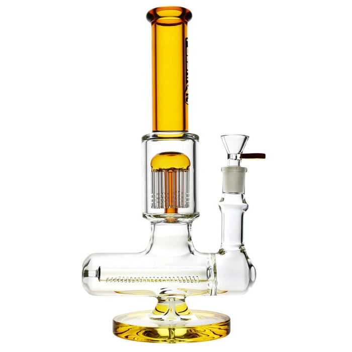 Pulsar Jellyfish Inline Perc Water Pipe- 11"/14mm F/Colors Vary, Yellow