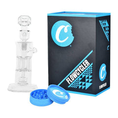 Cookies Flowcycler Glass Water Pipe - 8.5" / 14mm F - Discreet Smoker