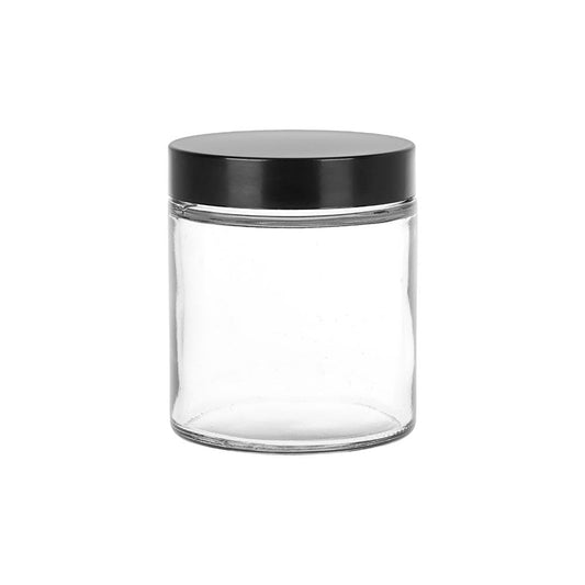 Clear Screw-Top Jar - 2.6" x 2.3"/ Medium - Discreet Smoker
