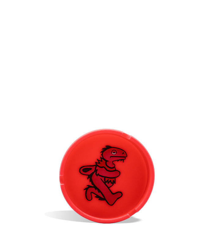 Elbo Glass Dancing Dinos Unbreakable Silicone Ashtray, Red