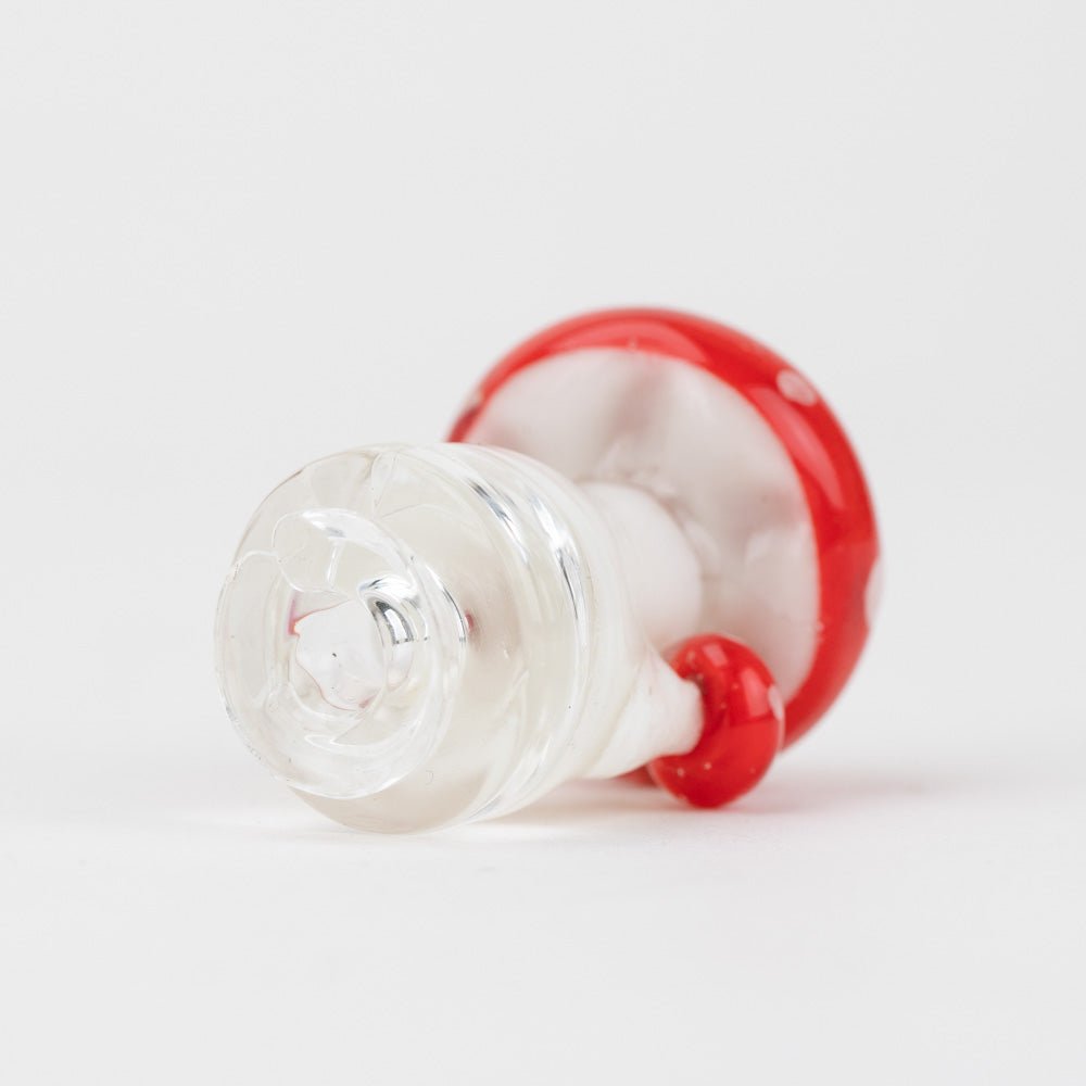 Empire Glassworks PuffCo Pivot Glass Mouthpiece - Red Mushroom - Discreet Smoker