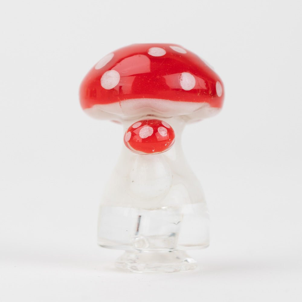 Empire Glassworks PuffCo Pivot Glass Mouthpiece - Red Mushroom - Discreet Smoker