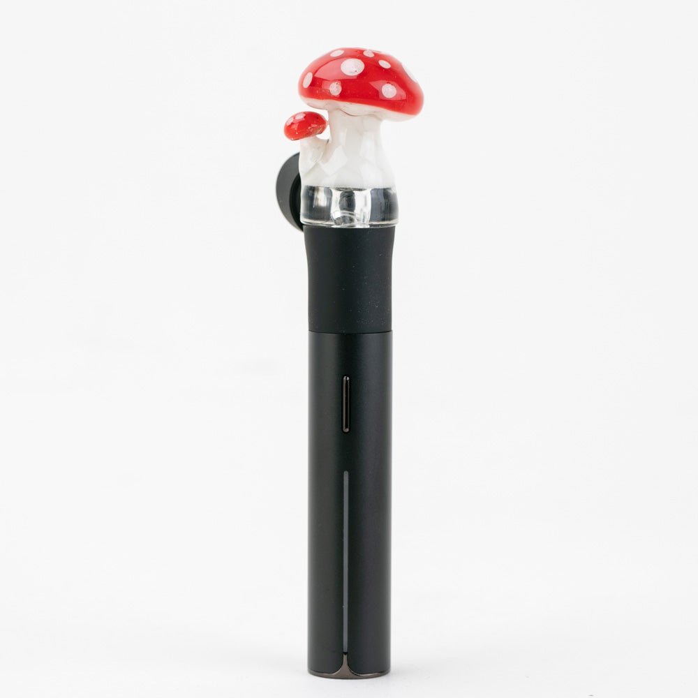 Empire Glassworks PuffCo Pivot Glass Mouthpiece - Red Mushroom - Discreet Smoker