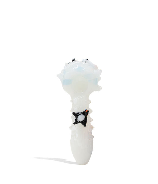 Empire Glassworks Icy Penguins Spoon Hand Pipe - Discreet Smoker